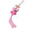Full Bead Embroidery Keychain Rabbit Printed Craft Gifts(6.5x8cm)