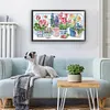 Flower Pot-14CT Stamped Cross Stitch Egyptian Cotton 47*28cm/18.5*11.02in