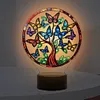 Acrylic Double Sided Butterfly Tree Of Life Diamond Painting LED Night Light Kit