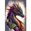 (Big Size)Dragon Read Book - 11CT Stamped Cross Stitch - 40*60cm