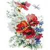 Daisy And Poppy- 14CT Stamped Cross Stitch 35*47cm/13.78*18.5in