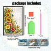Flowers 5D DIY Diamond Art Painting Notebook Kit 50 Pages A5 Rhinestone Art Painting Notebook Kit for Adults Beginners Holiday Birthday Gift