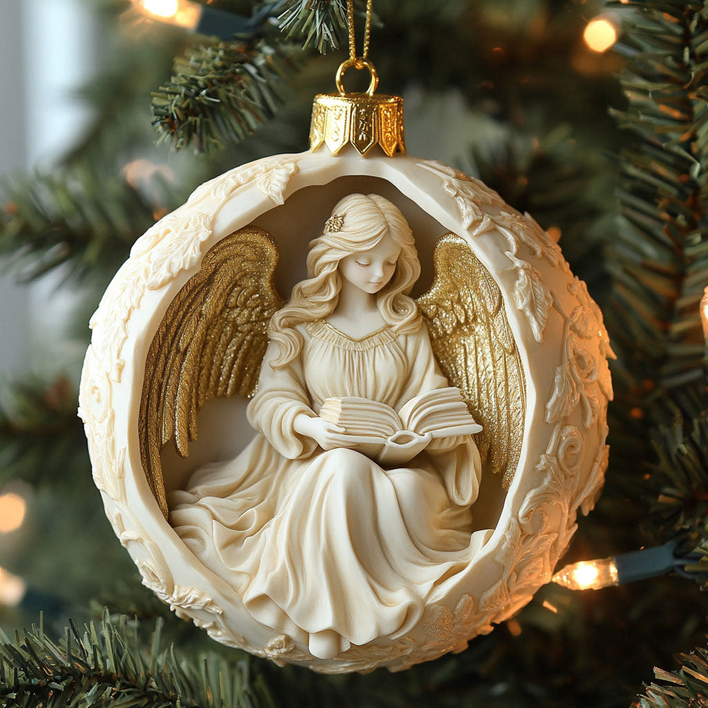 Silent Angel Night WN1610102CL Personalized Christmas Ornament