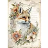 (Big Size) Vintage Poster Fox - 11CT Stamped Cross Stitch 40*60cm/15.75*23.62in（Poster Cross stitch）