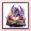 Dragons And Books - 14CT Stamped Cross Stitch - 50*50cm