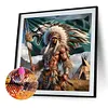 Indians nfl philadelphia eagles-Round drill diamond painting-40*40cm