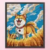 【SALE】Happy Shiba Inu Dog-14CT Stamped Cross Stitch 40*43cm/15.75*16.93in