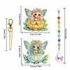 2Pcs 5D DIY Diamond Painting Sun Catcher Crystal Painting Ornaments (Fairy)