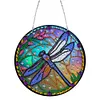 Diamond Painting Stained Glass Dragonfly Pendant