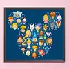 Cartoon - 11CT Counted Cross Stitch - 40*45cm - Disney