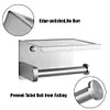 Stainless Steel Toilet Paper Holder Wall Mounted Punch-Free Bathroom Accessories