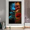 (Big Size)Flame Rose-Paint by Numbers Acrylic Painting 40*70CM