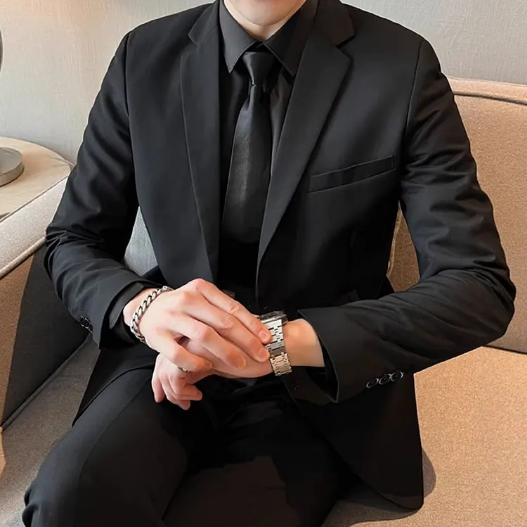 Slim Fit Men's Suit Set for Business and Formal Occasions