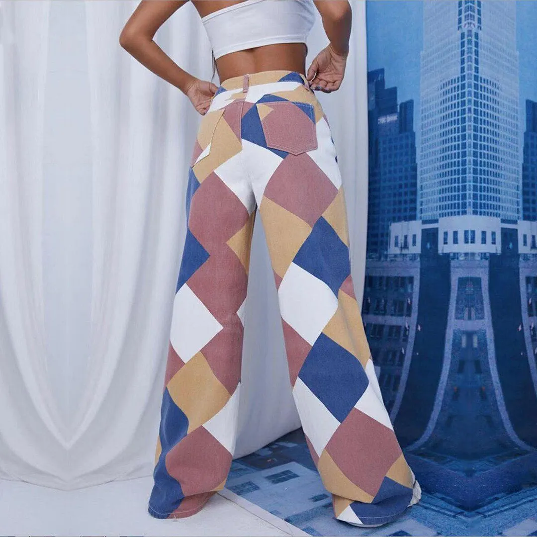 Brownm Harlequin Wide Leg Jeans