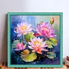 (US Local)Lotus-14CT Stamped Cross Stitch Kit(45x45cm)