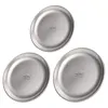 3Pcs Titanium Purification Plate Travel Tableware Stackable Camping Fruit Tray