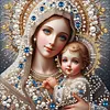 (30x30cm)DIY Virgin Mary Framed Handmade Pearl Painting Art Craft Kit Living Home Decor