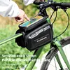 3L Bicycle Front Frame Bag Support Touch Screen Bike Top Tube Bag for 7in Phones