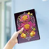 (US Local)50-Page A5 Flower Diamond Painting Notebook for Adult Holiday Birthday Gift