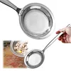 304 Stainless Steel Fine Mesh Strainer Multi-functional Sieve Colander with Handle Fat Skimmer Spoon Kitchen Gadget for Oil Filter Skimming Grease Foam