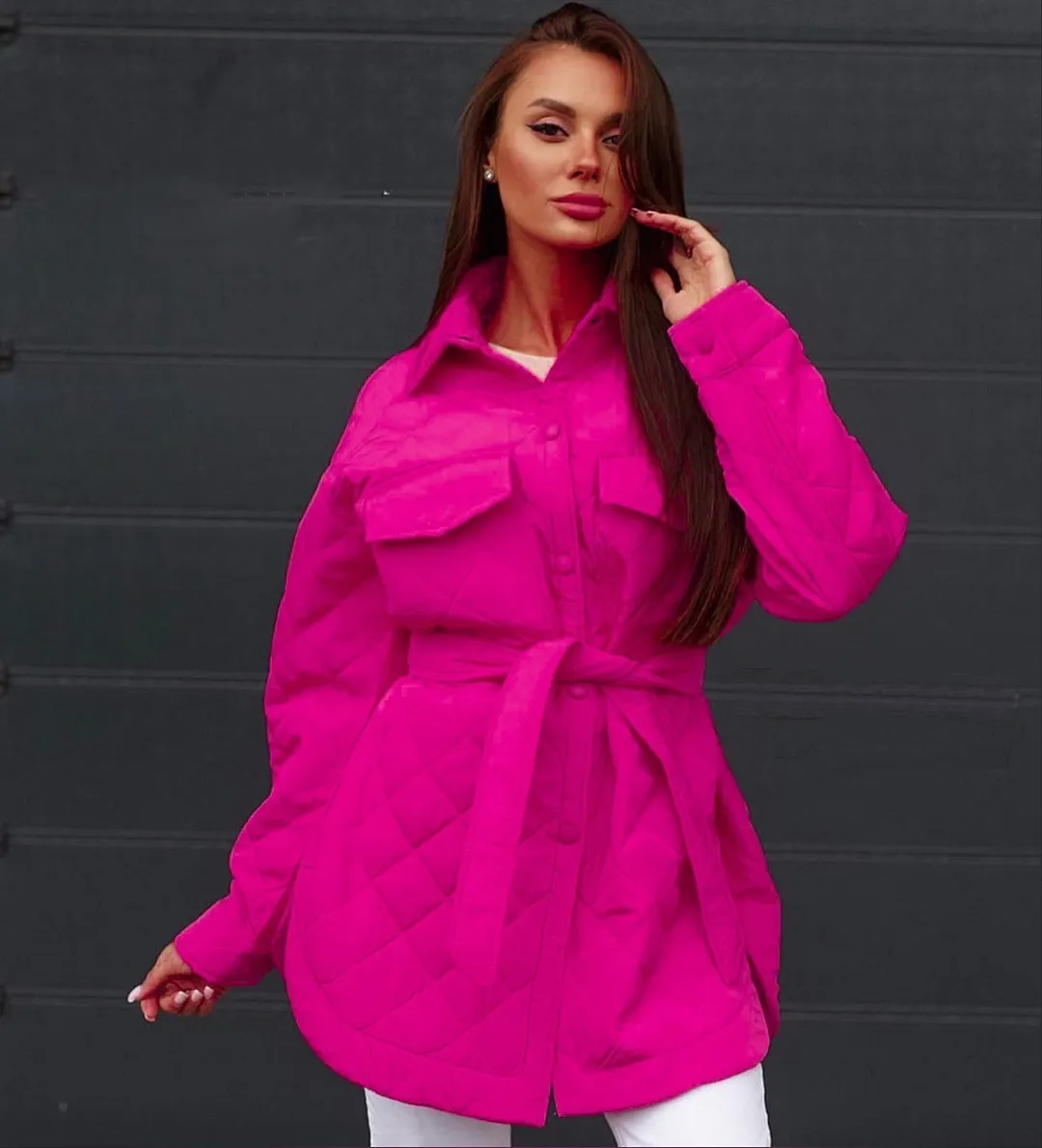 Nigikala Nigikala Buckle Collar Loose Warm Lingge Cotton Suit New 2025 Autumn And Winter With Thick Cotton Clothes