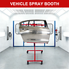 [US Local Warehouse] Multifunction Paint Stand Bumper Stand Adjustable 90 Degree Rotating Paint Holder with 4 Wheels Hang Automotive Panels Fenders Bumpers Car Parts