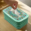 Acrylic Flower Diamond Painting Paper Towel Dispenser Decor Tissue Box Kit