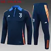 2024/2025 Juventus Half-Pull Training Suit Royal Blue Football Shirt 1:1 Thai Quality