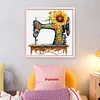 Sewing Machine-11CT Stamped Cross Stitch 45*45cm/17.72*17.72in