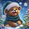 (US Local)4pack Xmas Animal-Special Shaped Diamond Painting Kit(30x30cm)