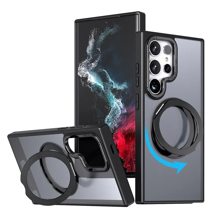 Rotatable Magnetic Bracket Anti Shock Mobile Phone Case for Samsung