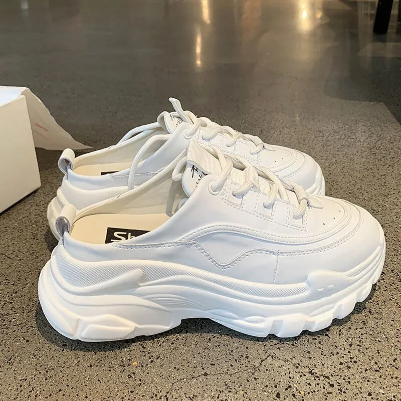 2021 Spring Casual Shoes Women Half-drag Fashion Women Shoes Lazy Shoes Shoes for Women Sneakers Platform Shoes Zapatos De Mujer