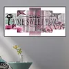 (US Local)HOME 95x45cm 5D DIY Full Drill Round Big Size Diamond Painting Kit Home Wall Room Decor