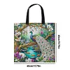 Peacock-11CT DIY Stamped Cross Stitch Shopping Bag 40*40cm/15.75*15.75in