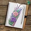 (US Local)3Pcs Special Shape Flowers 5D DIY Diamond Painting Bookmark Craft Kit