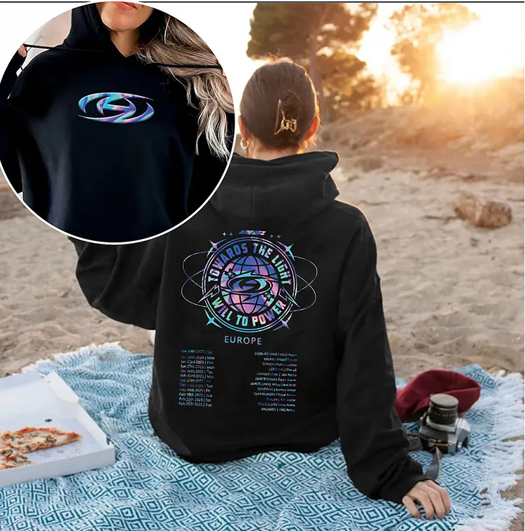2025 Ateez Towards the Light World Europe Tour Laser Printing Hoodie