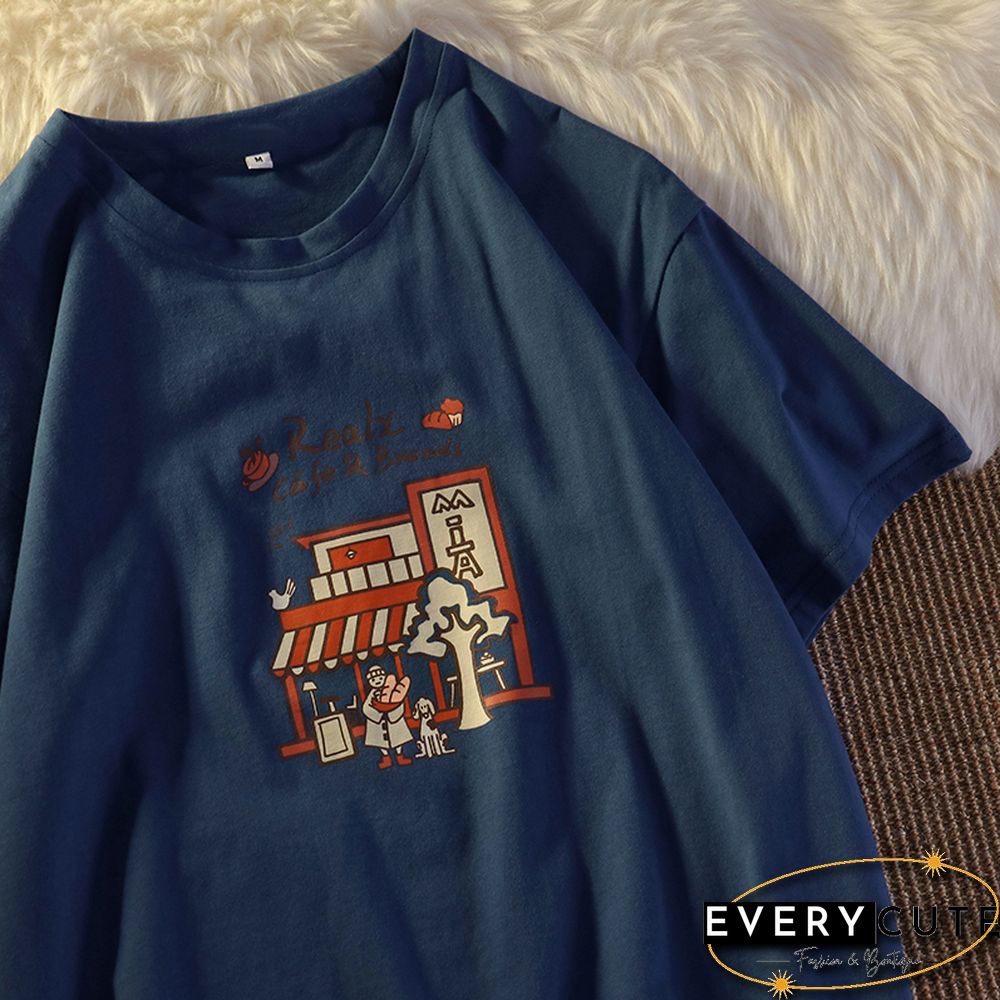 Unisex Vintage Short Sleeve Loose T-Shirt