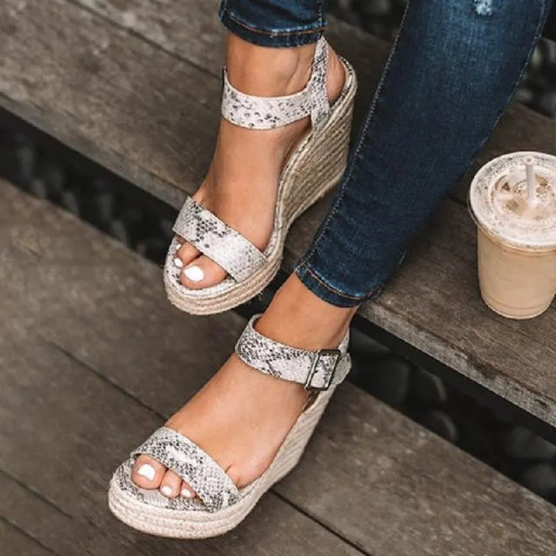 Comemore Ladies Shoes Platform Sandals Women Comfortable Wedges High Heels Pumps Sandalia Espadrilles Female Summer Plus Size 43