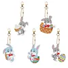 5pcs Diamond Painting Keyring Kits DIY Keychain Bag Pendant Kits