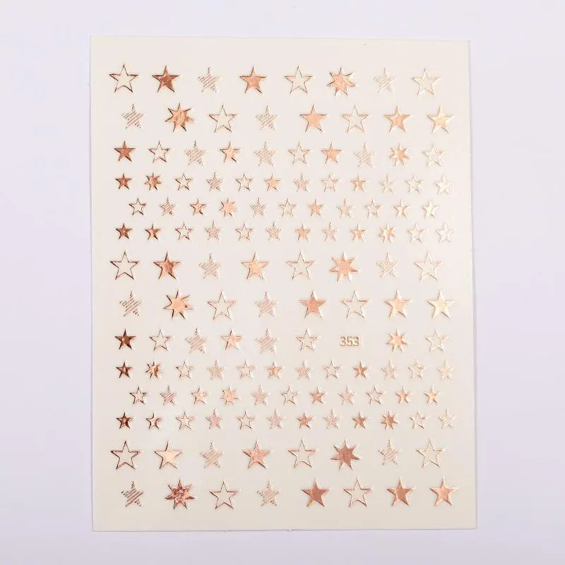 1 Sheet Butterfly Stars Series Nail Sticker Flower Leaves Slider Transfer Nail Decals Decoration Nail Art DIY Accessories-Nail Inspo