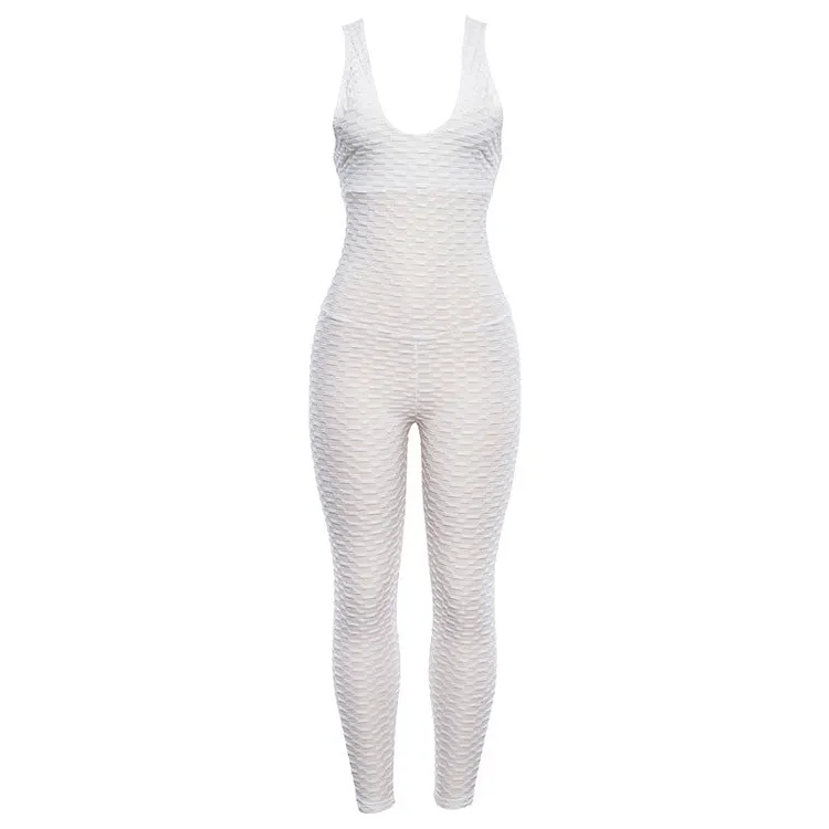 Jumpsuits Spring Sexy Backless Yoga Exercise Workout Pants Hip High Waist Jumpsuit