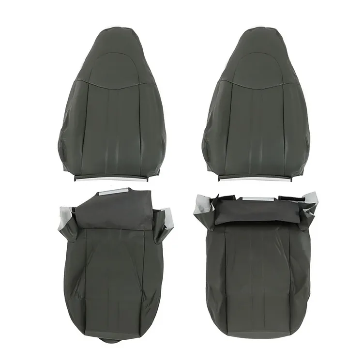 SEBLAFF Seat Cover 4Pcs Dark Gray Front Bottom and Lean Back Driver Passenger Replacement for 2003-2014 Express Savana