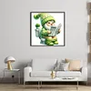 (Small Size)Gnome Goes To Toilet - 18CT Stamped Cross Stitch - 25*25cm