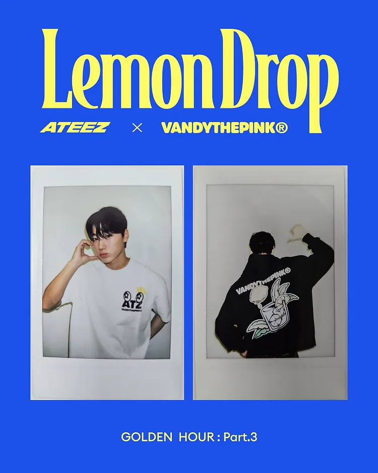 韓国限定 ATEEZ VANDYTHEPINK Lemon Drop パーカー ATEEZ x Vandy The Pink Golden Hour Part: 3 Lemon Drop Hoodie