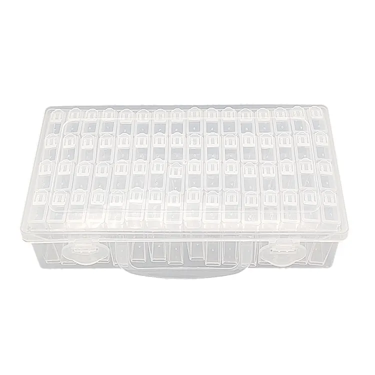 32/48/64 Slots Beads Storage Case Acrylic Storage Containers for Embroidery Tool gbfke