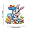 (US Local)PET Double Sided Special Shaped Easter Alphabet DIY Diamond Painting Keychain