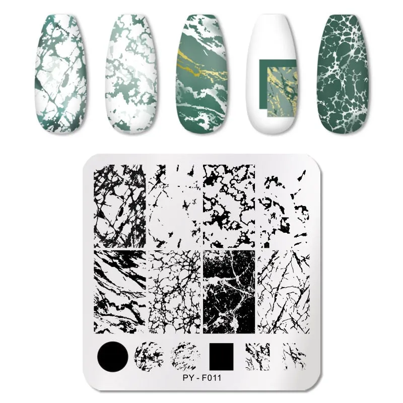 PICT YOU Nail Stamping Plates Flower Plant Pattern Nail Art Plate Stencil Stainless Steel Line Pictures Theme Image Plates Mold-Nail Inspo