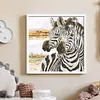 Zebra - 9CT Partial Beaded Cross Stitch Kit(62x62cm)