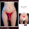 Men's Sexy Underwear Two Way High Stretch Thin Glossy Silk with Elephant Nose Bag Brief Thong Young Bo