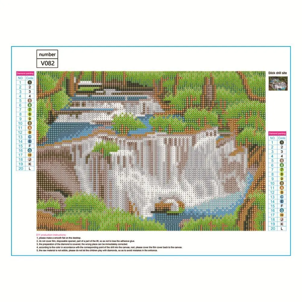 Diamond Painting - Full Round Drill - Forest Of The Water(40*30cm)